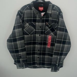 Coleman Men’s Sherpa Yukon Flannel Shirt Jacket Corduroy (Grey/Olive, Size 2XL